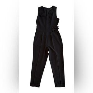 Banana Republic Black Sleeveless Jumpsuit Size 2 – Belted Waist, Tapered Leg
